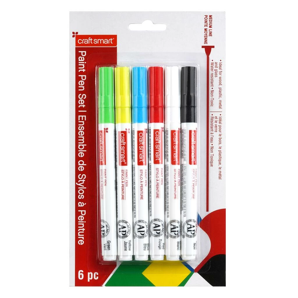 Buy π 12 Packs: 6 ct. (72 total) Basic Medium Line Paint Pen Set by Craft Smart® 𧨠- Image 7