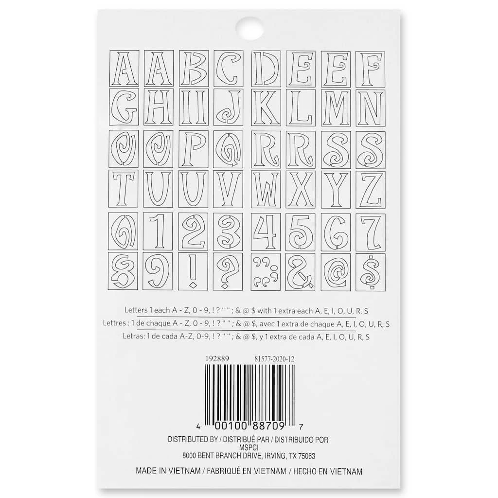 Discount π 6 Pack: 4" Genie Alphabet Paper Stencils by Craft Smart™ 𧨠- Image 3