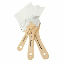 Coupon 💯 12 Packs: 3 ct. (36 total) White Taklon Angular Brush Set by Craft Smart® 🌟