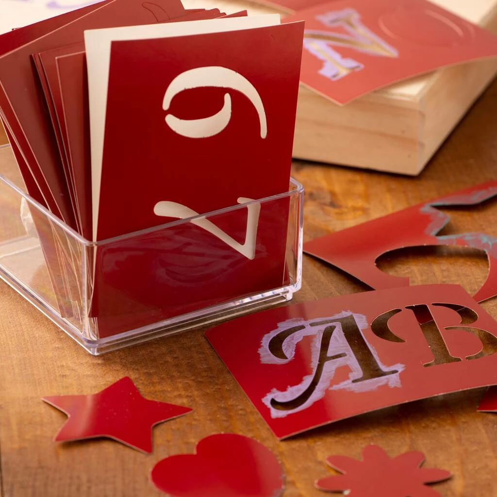 Coupon π 6 Pack: 2" Wedding Alphabet Stencils Set by Craft Smart™ π - Image 2