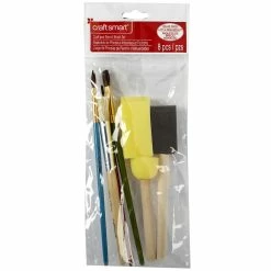 New ❤️ 12 Packs: 8 ct. (96 total) Craft & Stencil Brush Set by Craft Smart® 🤩