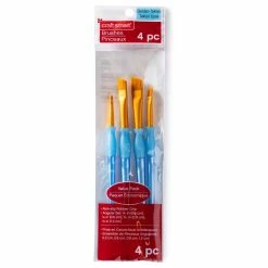 Budget 💯 9 Packs: 4 ct. (36 total) Golden Taklon Angular Brush Set by Craft Smart® 😀