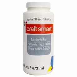 Brand new 🧨 9 Pack: White Satin Acrylic Paint by Craft Smart®, 16oz. 🎁