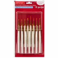 Brand new 🥰 6 Pack: Golden Taklon Mini Paintbrush Pack by Craft Smart® 👏