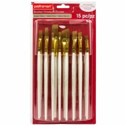 New 😀 6 Pack: Brown Taklon Super Value Paintbrush Pack by Craft Smart® 🥰