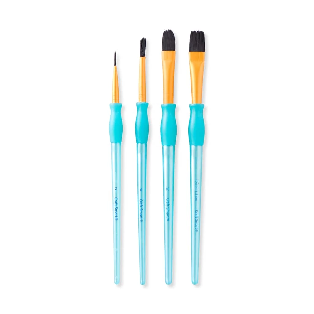 Promo ⌛ 9 Packs: 4 ct. (36 total) Black Taklon Variety Brushes Value Pack by Craft Smart® 🧨