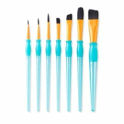 Best Sale 🔥 9 Packs: 7 ct. (63 total) Black Taklon Angular Variety Brushes Super Value Pack by Craft Smart® 👍
