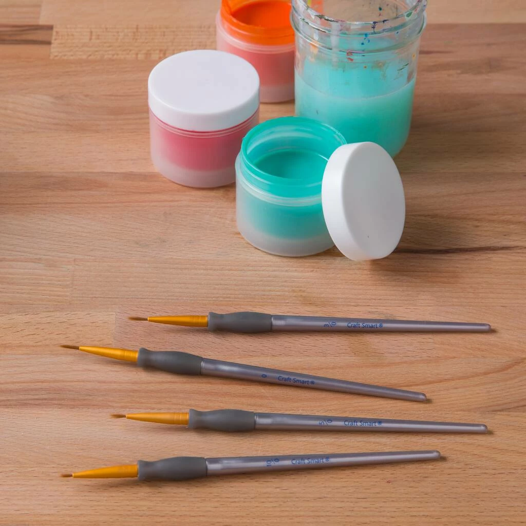 Buy 🔥 9 Packs: 4 ct. (36 total) Brown Taklon Liner Brushes Value Pack by Craft Smart® ❤️ - Image 2