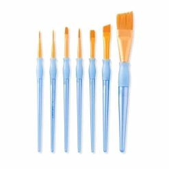 Hot Sale 😉 9 Packs: 7 ct. (63 total) Golden Taklon Angular Brush Super Value Pack by Craft Smart® ⌛