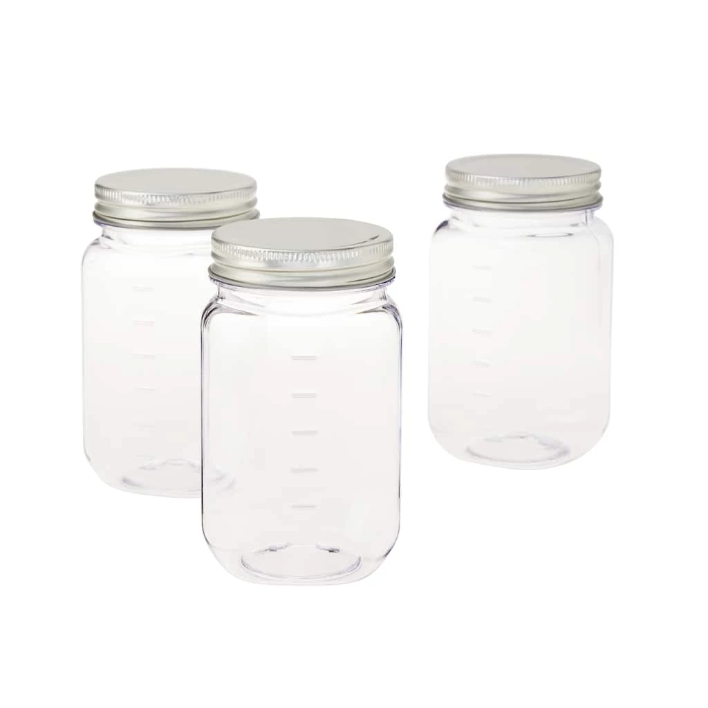 Buy β 9 Packs: 3 ct. (27 total) 16oz. Plastic Mason Jars by Craft Smart™ π - Image 6