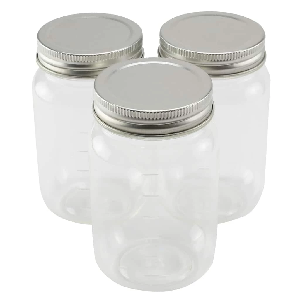 Buy β 9 Packs: 3 ct. (27 total) 16oz. Plastic Mason Jars by Craft Smart™ π