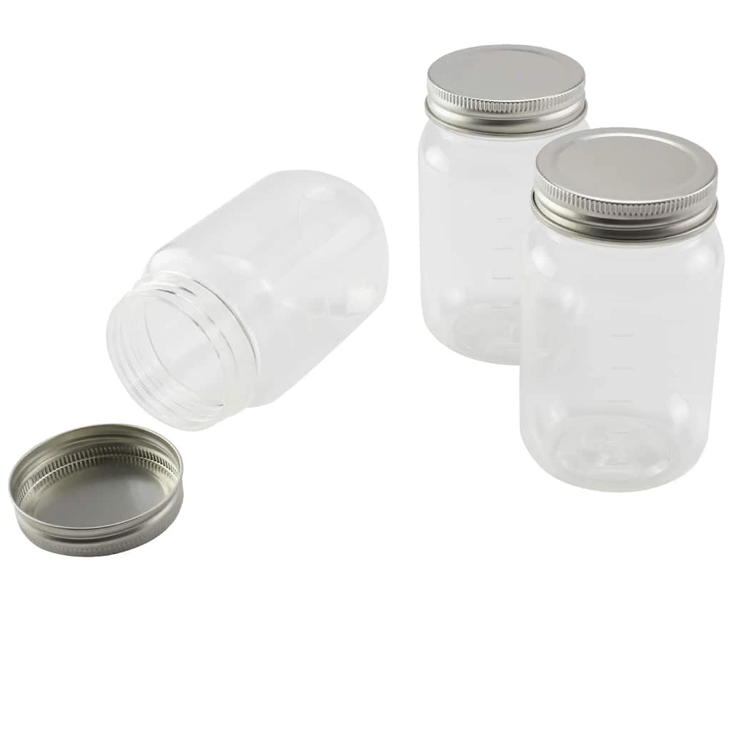 Buy β 9 Packs: 3 ct. (27 total) 16oz. Plastic Mason Jars by Craft Smart™ π - Image 4