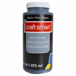Best deal 😍 9 Pack: Black Satin Acrylic Paint by Craft Smart®, 16oz. ⭐