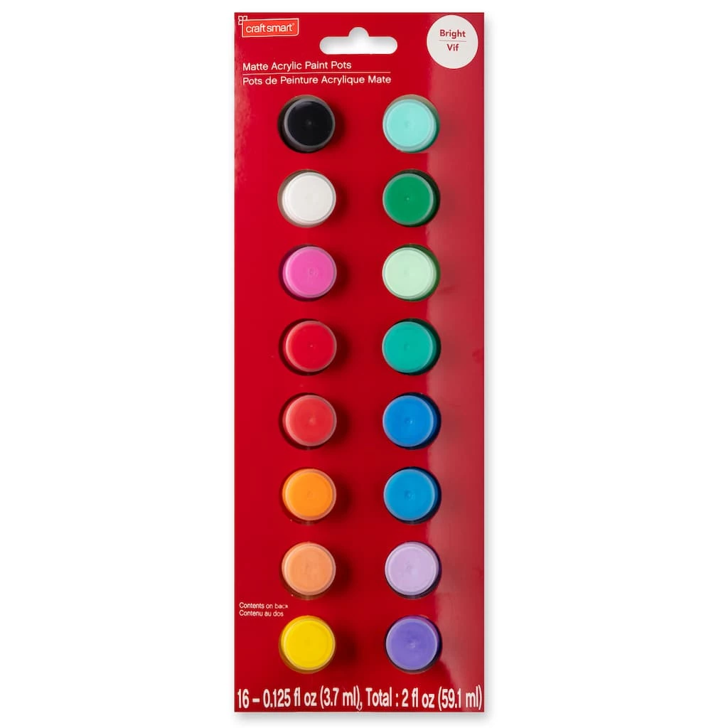 Best deal π 12 Pack: Bright Acrylic Paint Pot Set by Craft Smart® π₯ - Image 3