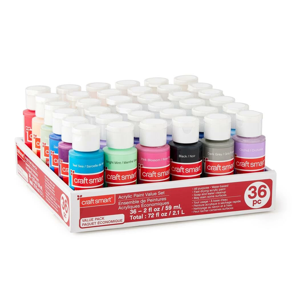 Deals ❤️ 6 Pack: 36 ct. (216 total) Acrylic Paint Value Set by Craft Smart® ⌛ - Image 10