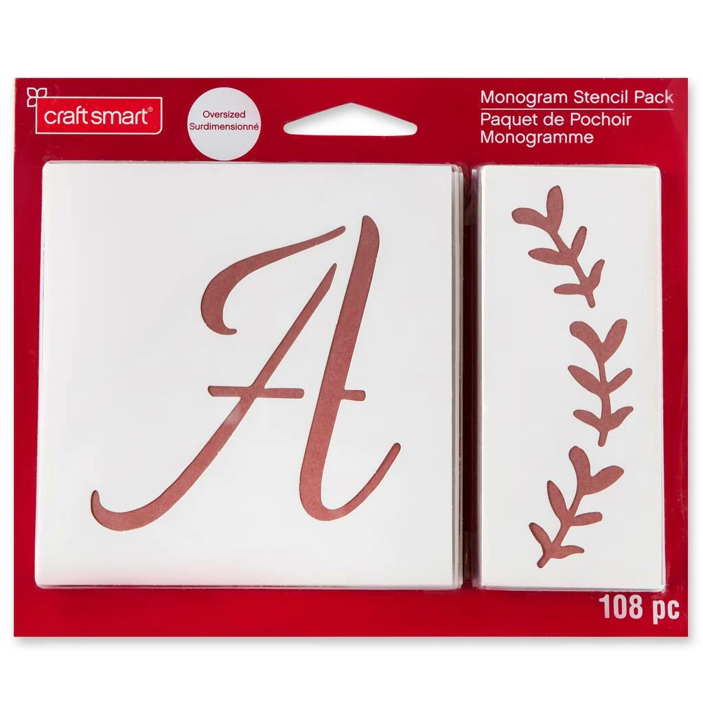 Best Sale π― 12 Pack: Monogram Stencil Pack by Craft Smart® π₯ - Image 5
