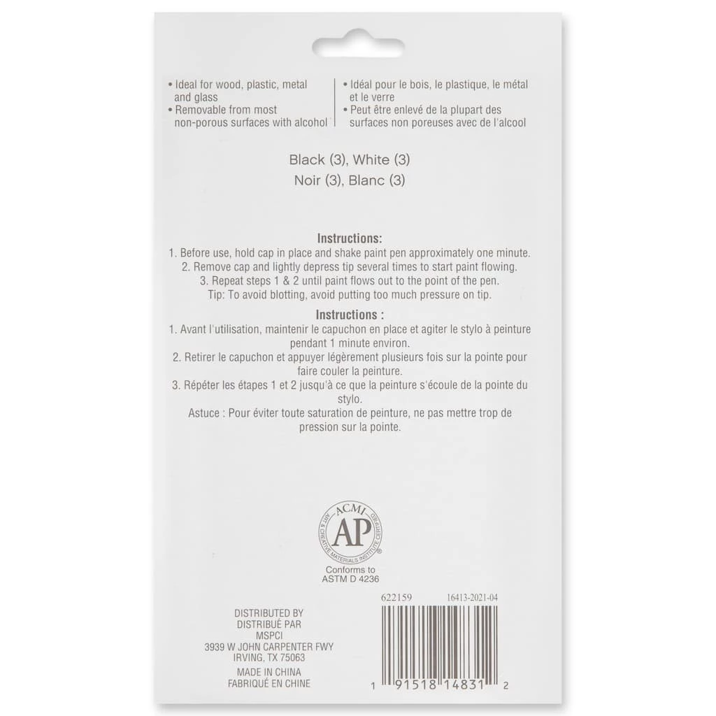 Buy π― 12 Packs: 6 ct. (72 total) Black & White Paint Pen Set by Craft Smart® π₯ - Image 5