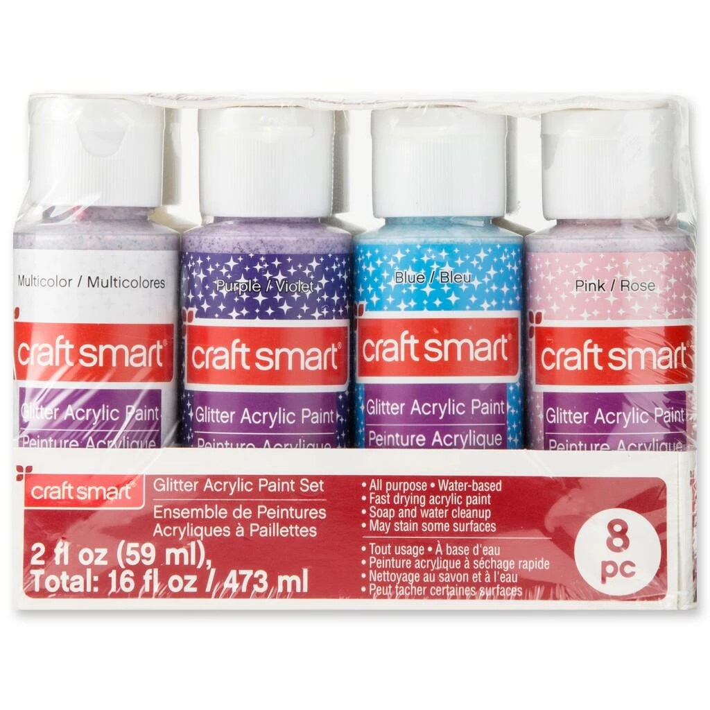 Wholesale π 6 Packs: 8 ct. (48 total) Glitter Acrylic Paint Set Value Pack by Craft Smart® π€© - Image 5