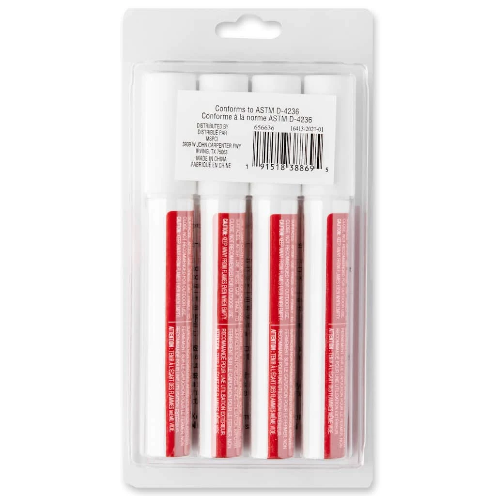 Best Sale ❤️ 6 Packs: 4 ct. (24 total) White Chisel Tip Chalk Marker Set by Craft Smart® ❤️ - Image 6